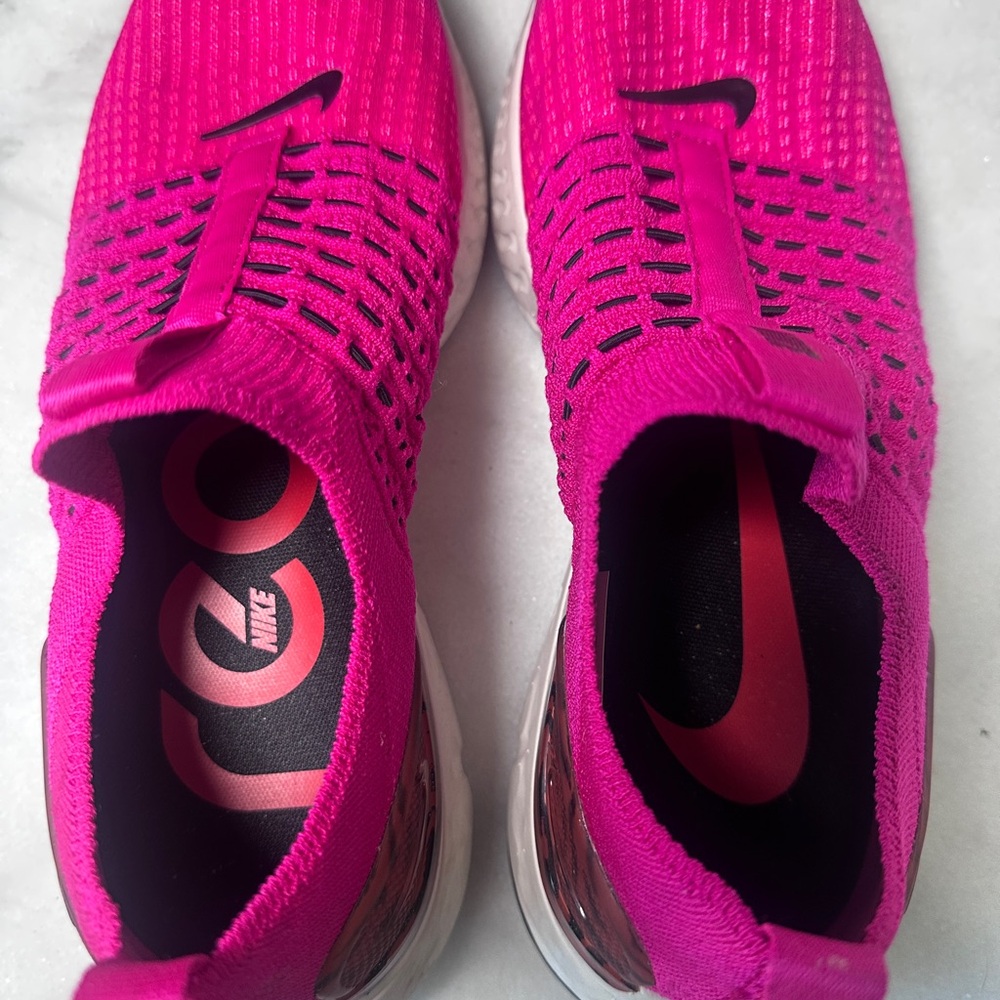 Nike React Phantom Run Flyknit 2 Women's Pink Prime Zebra Slip-On Shoes size 10 - Picture 4 of 8